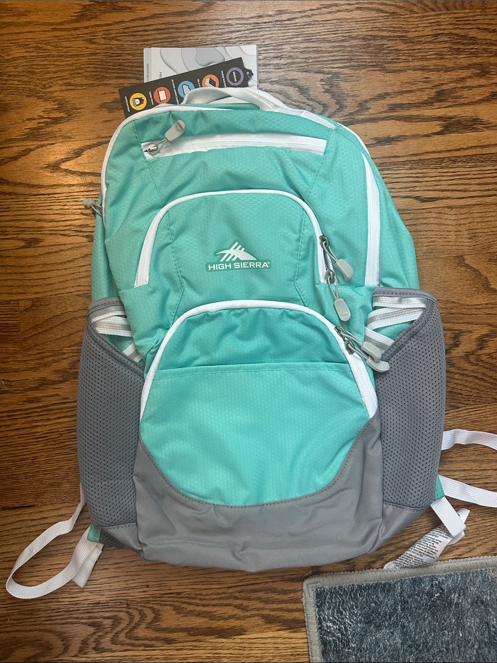 High Sierra Teal and Gray Women's Backpack with Multiple Pockets